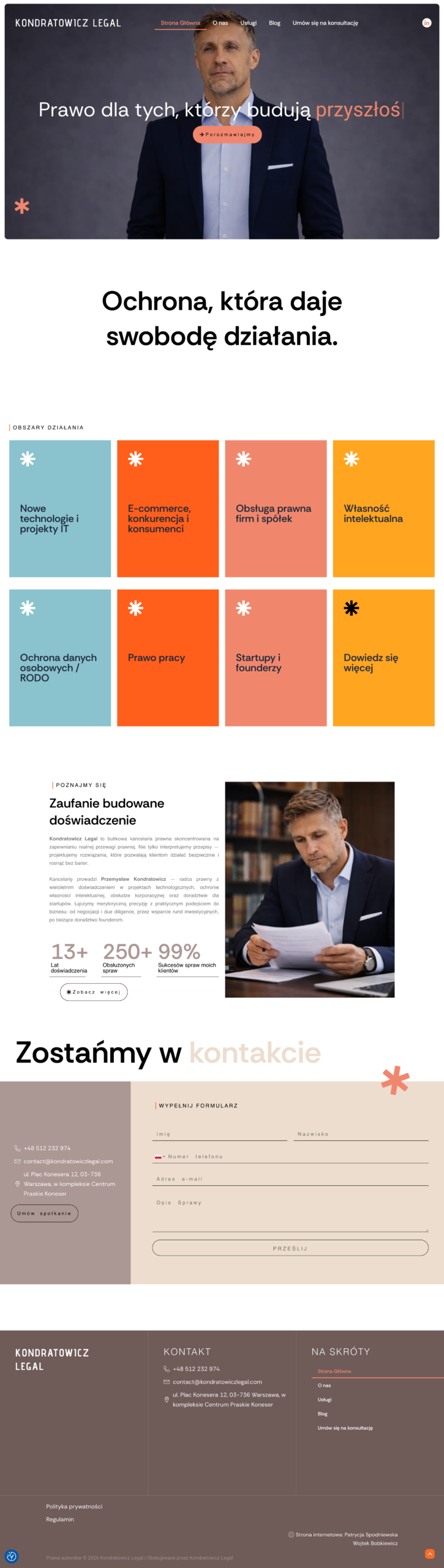 kondratowiczlegal.com portfolio